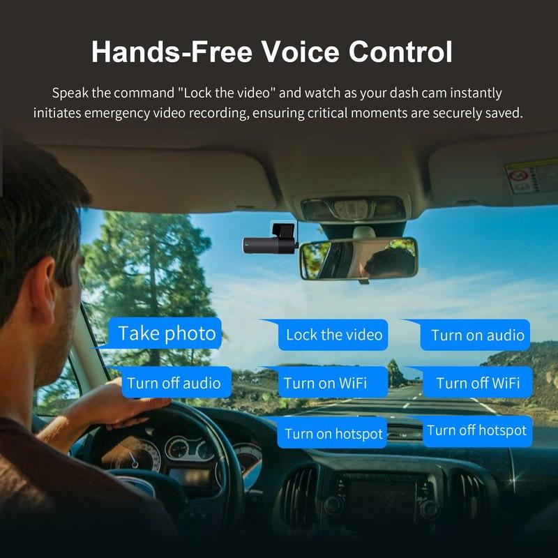 2K Dash Camera For Car DVR Dash Cam KAWA D5 Video Recorder Emergency Voice Control Night Vision WiFi APP Monitor WDR Dashcam