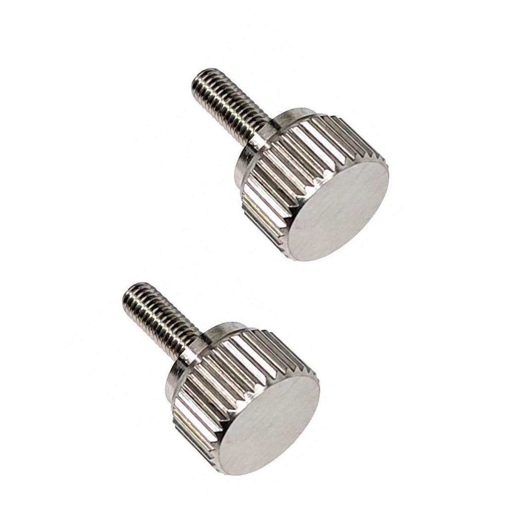 Violajirushi Brass Knurled Thumb Screws M3 x 8mm, Stepped Hand-Tightened Screws for DIY Hardware, 2 Pieces