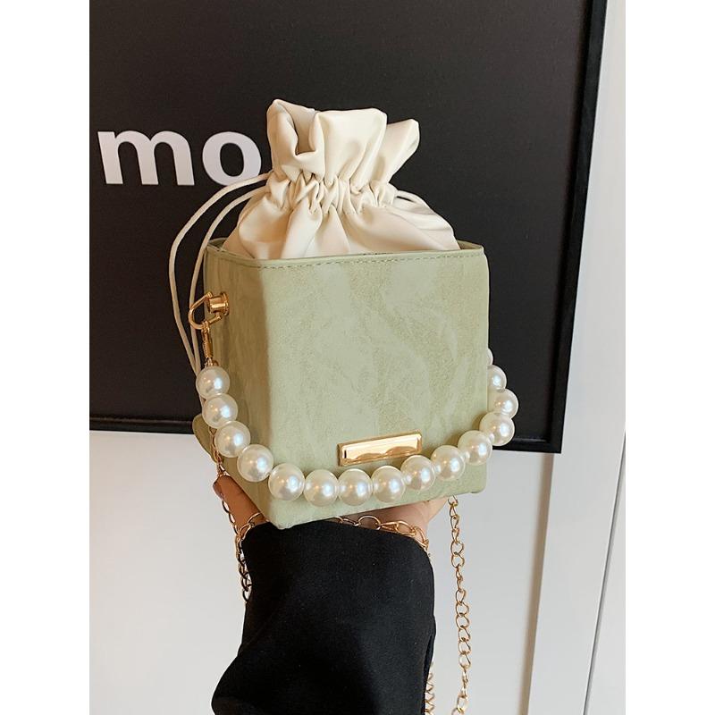 Высококачественная маленькая сумка для женщин, новый стиль, сумка-ведро для женщин, повседневная сумка-цепочка, бисерная сумка через плечо