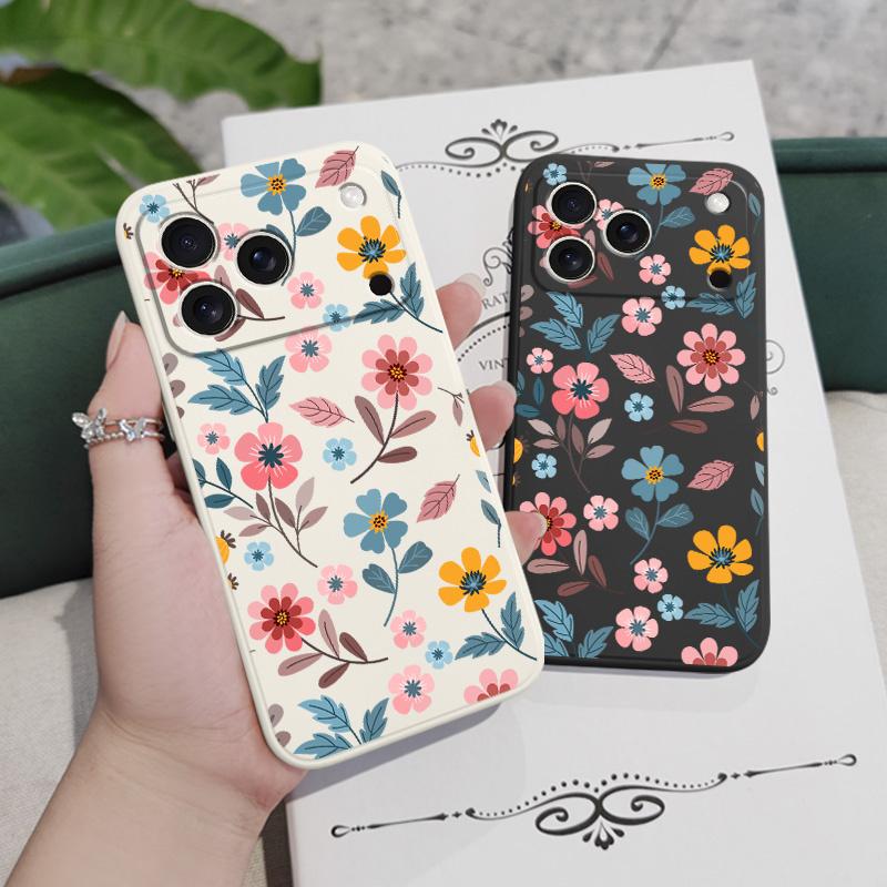 Чехол для телефона Цветочный стебель Цветок Для iPhone 17 Air 16 16e 15 14 13 Pro Max Plus Mini Жидкий силикон Мягкая крышка