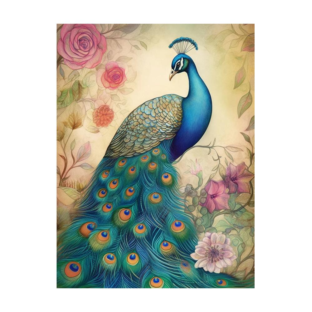 Красивый и гордый павлин Красочные животные Напечатанная на холсте фреска HD Плакаты Художественные идеи Современная гостиная Домашний офис Фотографии Украшения Куадрос
