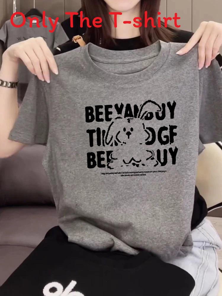 Cartoon Anime Graphic T Shirt For Women Summer Casual Loose Fit Cotton Top