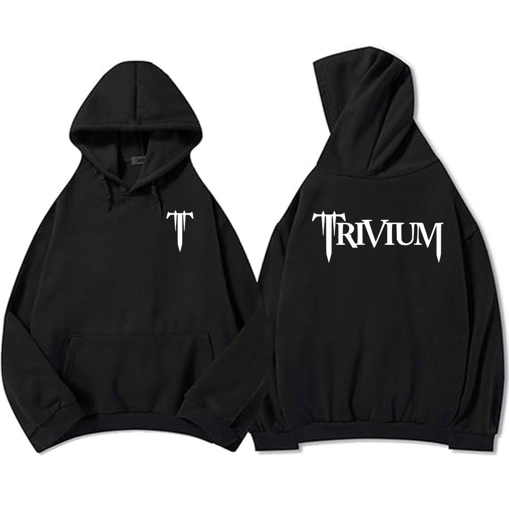 Худи Trivium Band Heavy Mental Мужская мода Осень Флисовая толстовка Длинный рукав Повседневная Гранж Уличная одежда Хип-хоп Унисекс Худи