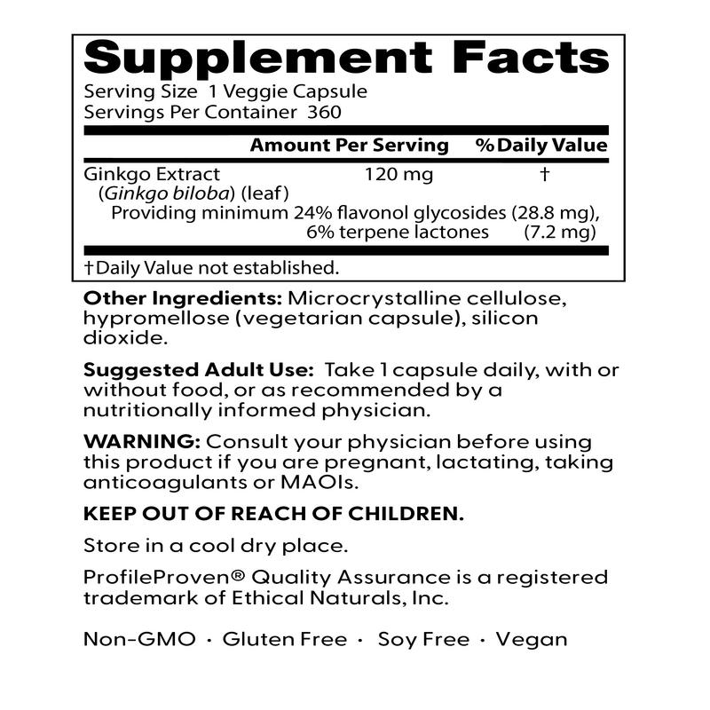 Doctor's Best Extra Strength Ginkgo 120mg Veggie Caps, 360 tablets, 1 unit