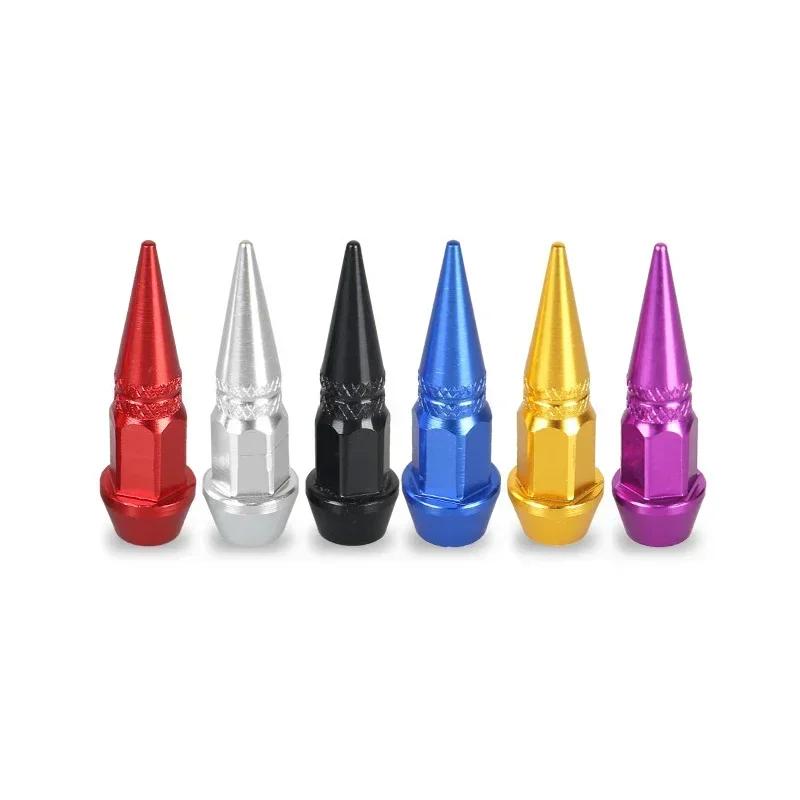 4Pcs 45/60mm Tire Valve Stem Cover Spiked Wheel Valve Cover Bicycles Tyre Hub Valve Stem Cover Motorcycle Tire Valves Covers Hat