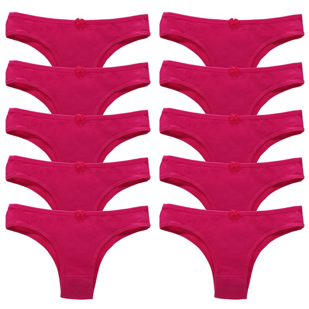 Panties for Woman Cotton Sexy Underwear Ladies Bikini Girls Briefs Soft Knickers Low Waist Intimates Lingerie 10Pcs/set