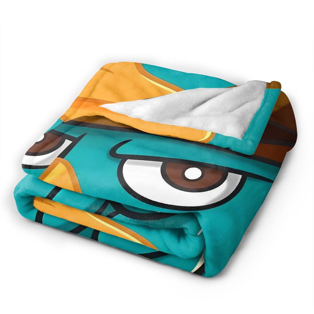 Perry the Platypus Warm Blankets Boy Girl Plush Throw Blanket Fashion Home Decor Flannel Bedspread Sofa Bed Cover