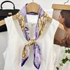 Silk Scarf Neck 70 Square Scarf New Printing Small Fresh Versatile Streamer Neck Protector Scarf Shawl