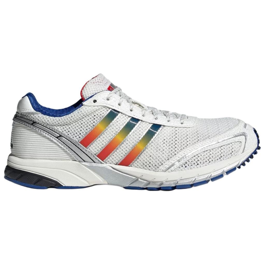 adidas Женские кроссовки Adizero Adios OG Белый с разноцветными полосками Core-White Team-Royal-Blue Yellow JI2684