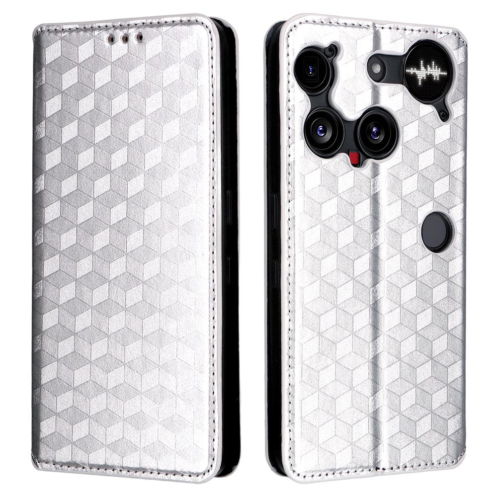 For Nothing Phone (3) 5G Case Wallet Rhombus Imprinted Leather Phone Cover