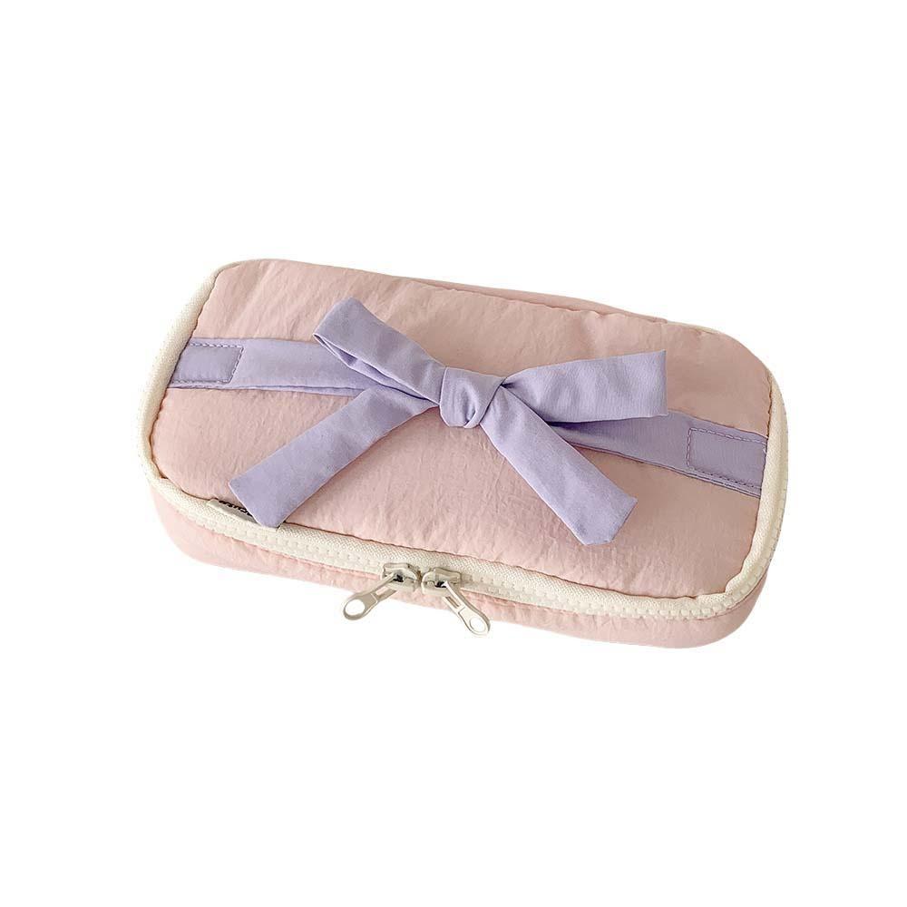 Настольное хранение Корейский стиль Пенал Сладкое кружево Бант Сумочка для карандашей Подставка для канцелярских принадлежностей