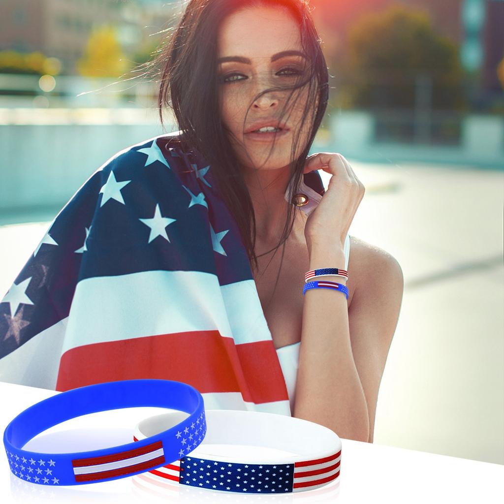 Резиновый браслет ко Дню независимости, карнавальное украшение ко Дню независимости