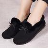 Женская зимняя повседневная обувь, новые мокасины, мягкие плоские нескользящие мокасины, модные удобные теплые плюшевые банты, женские хлопковые туфли без застежек