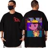 Japan Anime Dandadan Turbo Granny Cat Graphic T Shirt Fashion Cartoon Oversized Tshirt Unisex Unisex Vintage Casual Cotton Tshirts