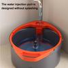 Oval Spin Mop Bucket Set with Self Separation System Microfiber Mop-Head Adjustable Stainless Steel Handle Water Filling Mop Bucket Set