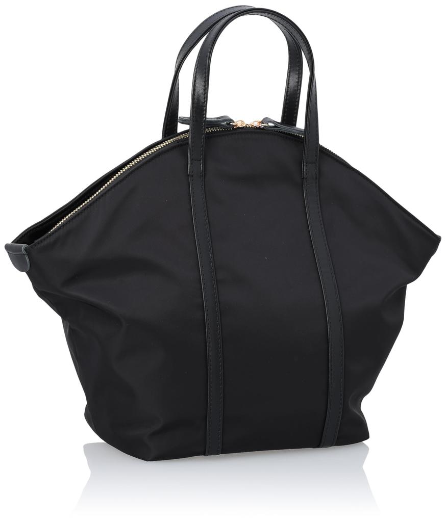 Tote Bag Nylon x Cowhide Round Tote Bag 2353111311 Black [Cuco] Women's (210)