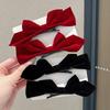2pcs Velvet Bow Hairpin Side Clip Bangs Clip Princess Head Small Clip Headdress 2025 New Fashion Hair Accessories Hairgrip