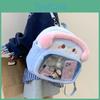 Headphones Plush Penguin Backpack Outdoor Large Capacity Transparent Itabag