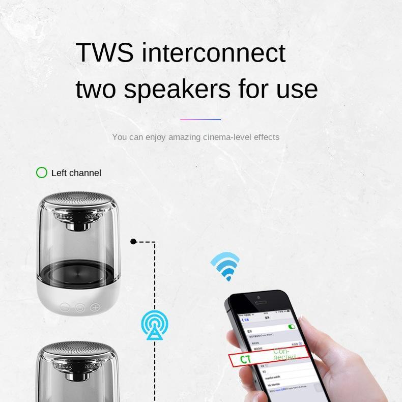 Bluetooth-динамик для мобильного телефона, высококачественный красочный светильник, беспроводной небольшой звуковой ящик, сабвуфер, портативный домашний мини-подарок