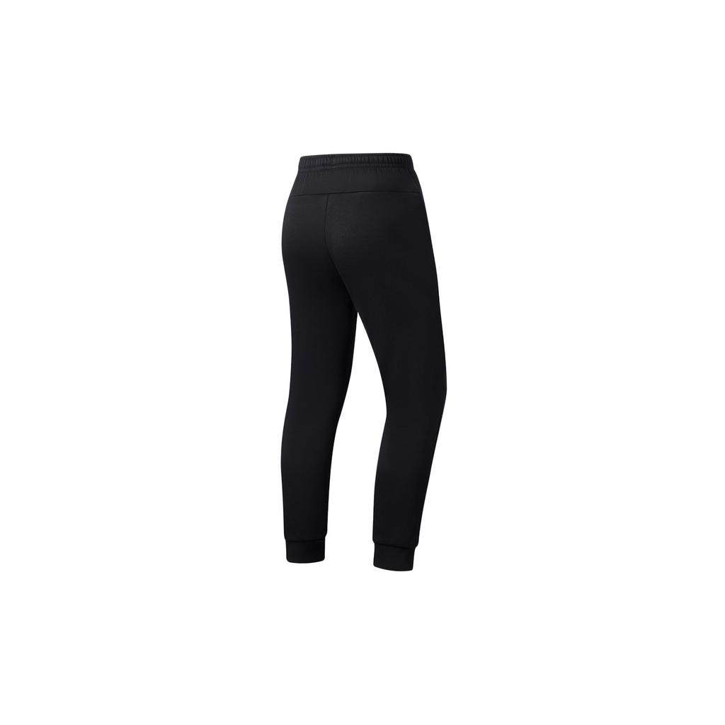 Теплые трикотажные спортивные брюки Li Ning Training Series с логотипом и флисовой подкладкой, мужские брюки черного цвета AKLT599-1