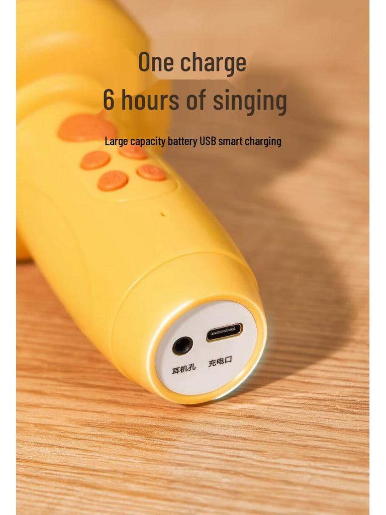 Детский беспроводной KTV микрофон и динамик - Игрушка для пения для семейного веселья