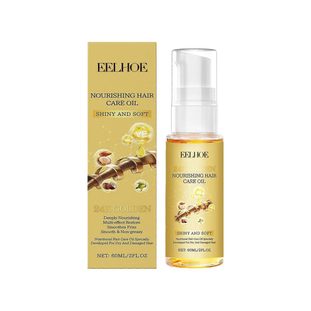 24K gold hair care essential oil moisturizes and softens hair scalp care moisturizing hair nourishing essential oil 60ml