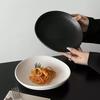 1 шт. Керамическая однотонная тарелка Бытовая тарелка для пасты и стейка Простая и красивая Тарелка для салата с западной едой