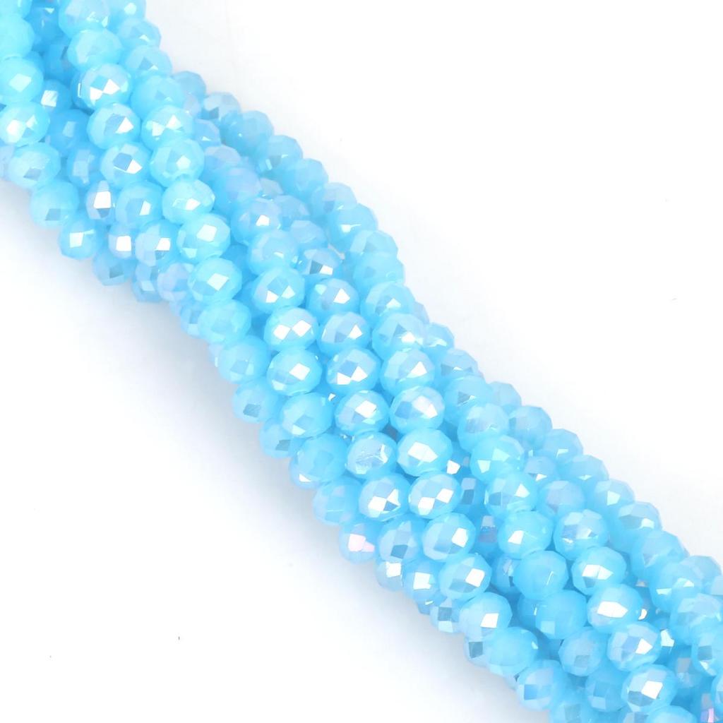 30-200Pcs Rondelle Austria Faceted Crystal Glass Beads Loose Spacer Beads for Jewelry Making