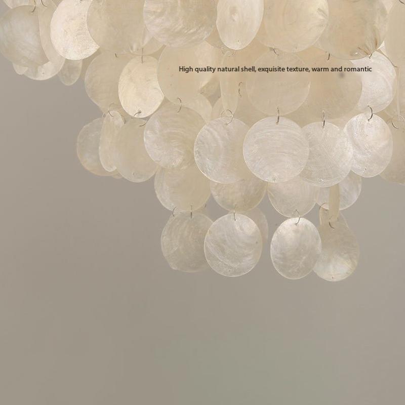 Романтичная светодиодная люстра в форме ракушки, современная простая подвесная лампа, натуральная ракушка, подвесная лампа в виде колокольчика, вилла, ресторан, подвесной светильник