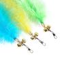 Interactive Cat Feather Toy Feather Teaser Stick Wand Interactive Catcher Teaser for Cat Kitten Having Fun Exerciser Playing