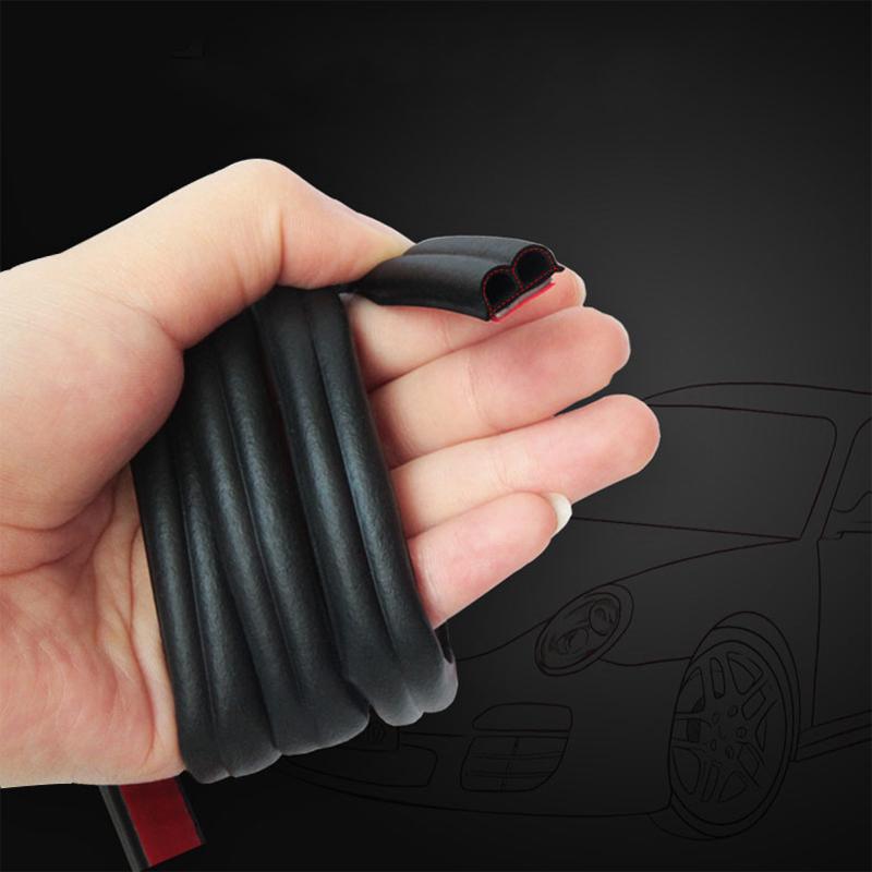 1/2/3 Meters DIY Rubber Car Door Seal Strip Stickers Anti-Dust Soundproof Sealing B Type Noise ulation Auto Accessories