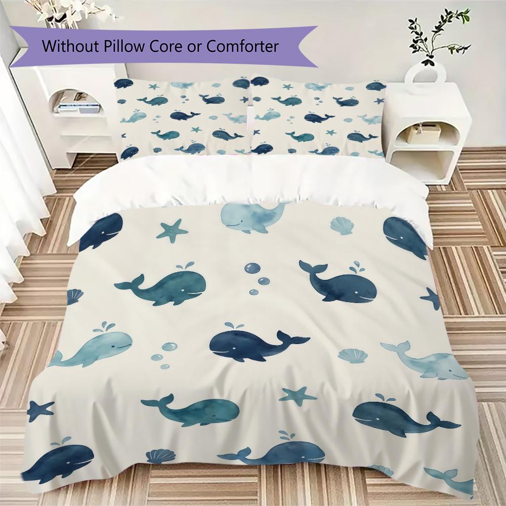 Repeat Turtle Pattern Bedding uilt Set uilt Cover Pillowcase Home Decoration Birthday Gift (1 * duvet cover + 2 * pillowcase without core)