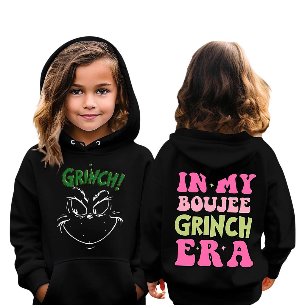 Рождественская детская толстовка с длинным рукавом, легкая повседневная толстовка с капюшоном, свободная, удобная детская толстовка