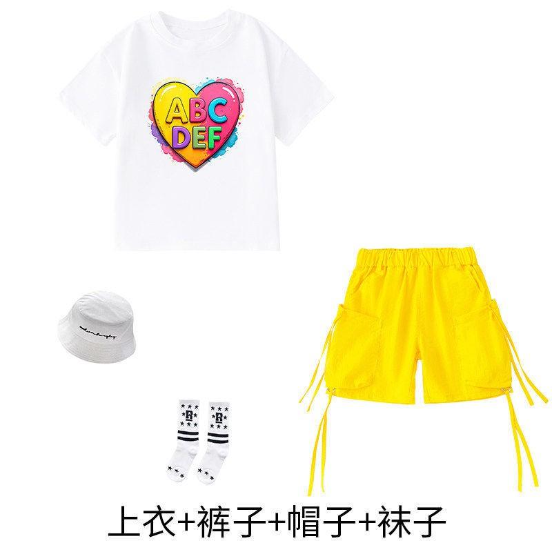 Kids Hip Hop Dance Outfit Set Boys Girls Street Performance Jazz Show Costume