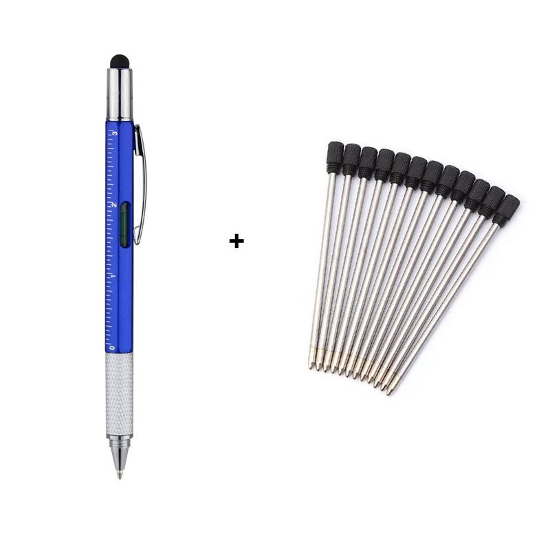 1 комплект 7 в 1 с ручным инструментом, многофункциональной шариковой ручкой, измерительной линейкой, отверткой, сенсорным экраном, стилусом, спиртовым уровнем