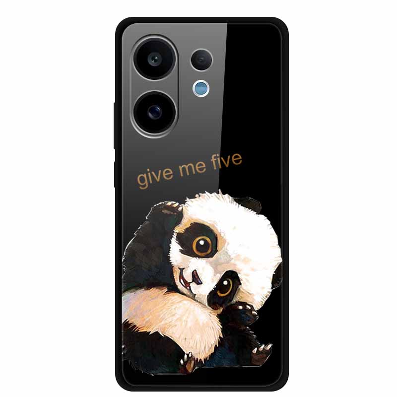 Tempered Glass Case For Vivo V60 2025 Phone Case 6.77" Cartoon Cats Hard Back Cover Soft Bumper For Vivo V60 5G Case V 60 Fundas