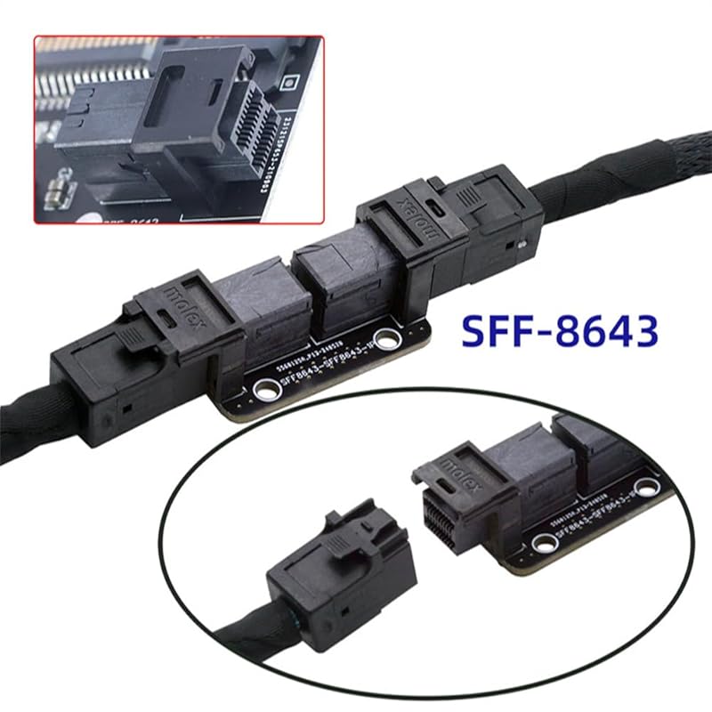 cablecc Mini SAS HD PCI-Express 4.0 SFF-8643 female - PCBA coupler extender adapter