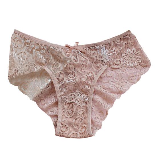 Женские трусики с низкой талией, ажурные, кружевные, с хорошей воздухопроницаемостью, однотонные, тонкие