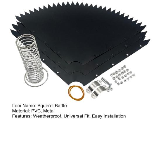 Защита от белок для столба кормушки для птиц Универсальная защита от белок с пружиной 19 дюймов Барьер от белок Останавливает белок для пастушьего крюка Домики для птиц