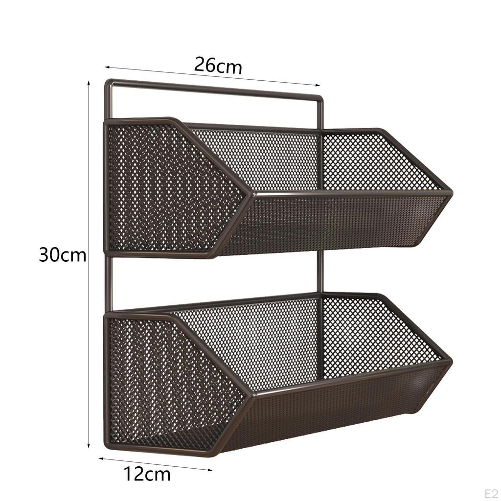 Подвесная настенная корзина, экономящая место, не требующая проталкивания, сетчатый ящик для хранения на кухне