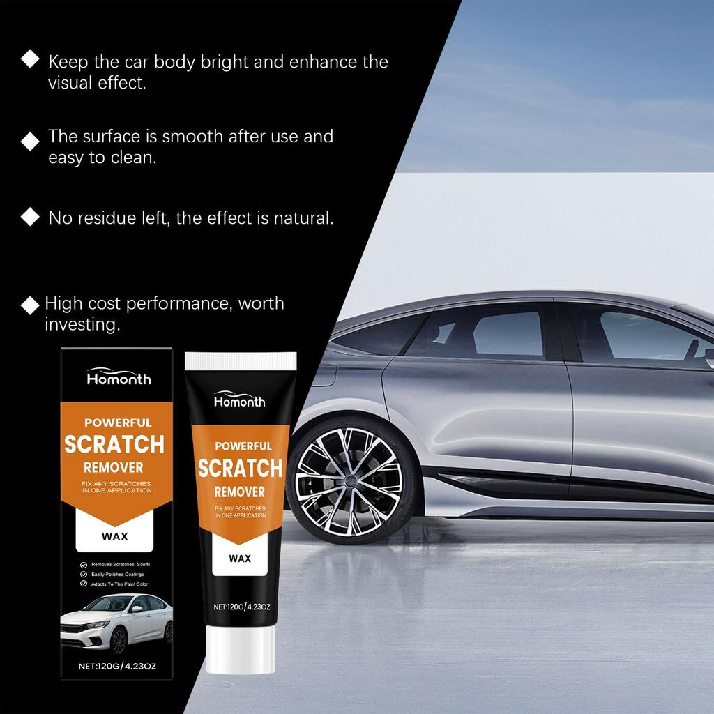 Homonth Car Paint Scratch Repair Cream Nano Coating Scratch Remover Gloss Restoration Polishing Agent for Car Body Care 120g