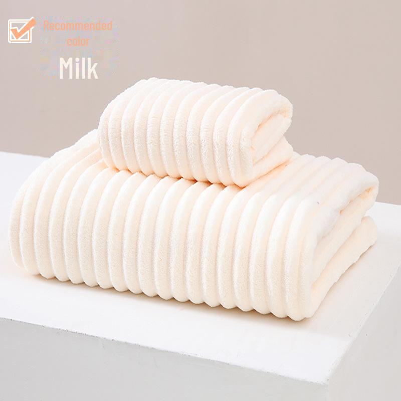 Комплект из 3 быстросохнущих полотенец из кораллового флиса - впитывающий хлопок для ванной, пляжа и дома