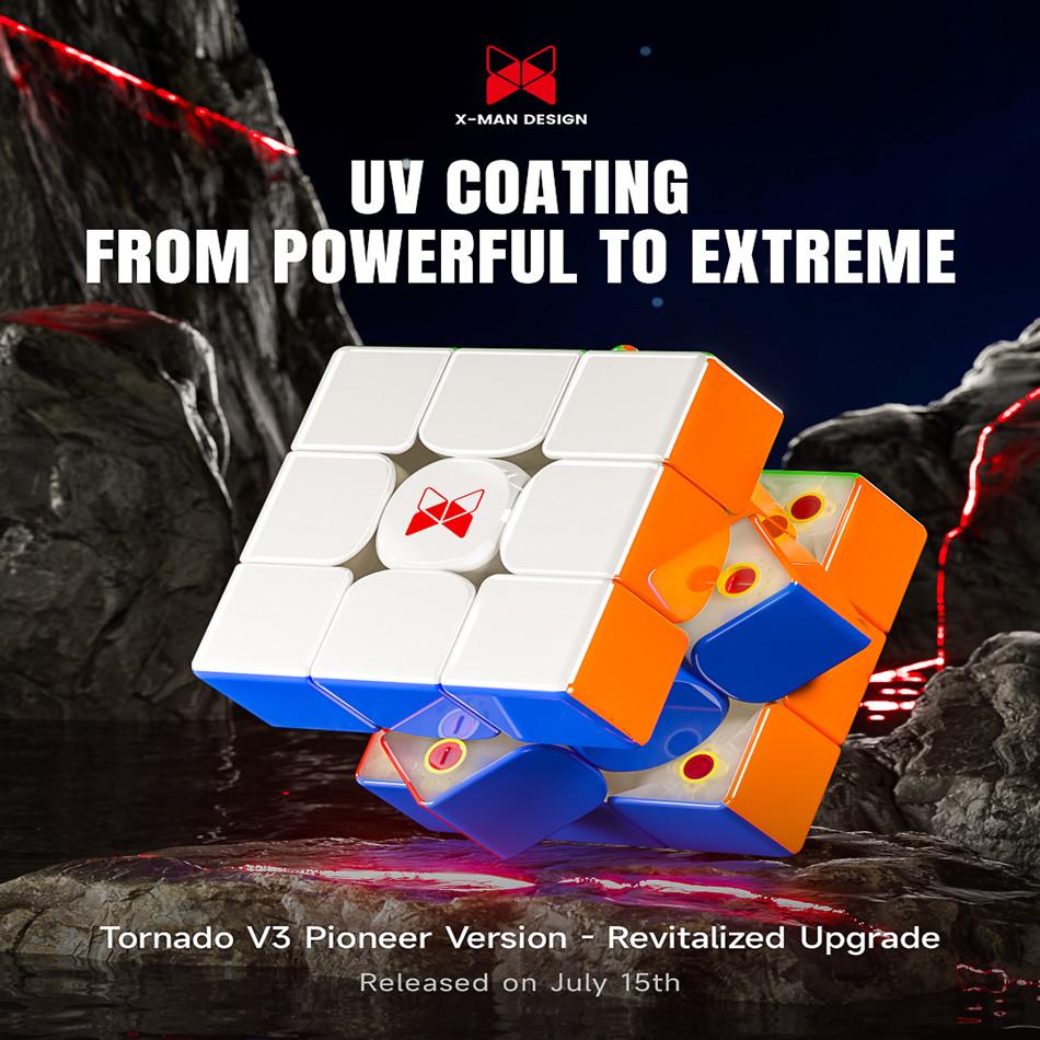 Qiyi Xman Tornado V3 Pioneer Uv 3X3X3 Маглев Магнитный Кубик Рубика Профессиональная Скоростная Головоломка 3X3 3×3 Игрушка Оригинальный Cubo Magico