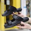 New Men Slippers Black Platform Slip On Massage Sandals Home Light Slippers Summer Citywalk Beach Holiday Sandal Shoes Sandalias