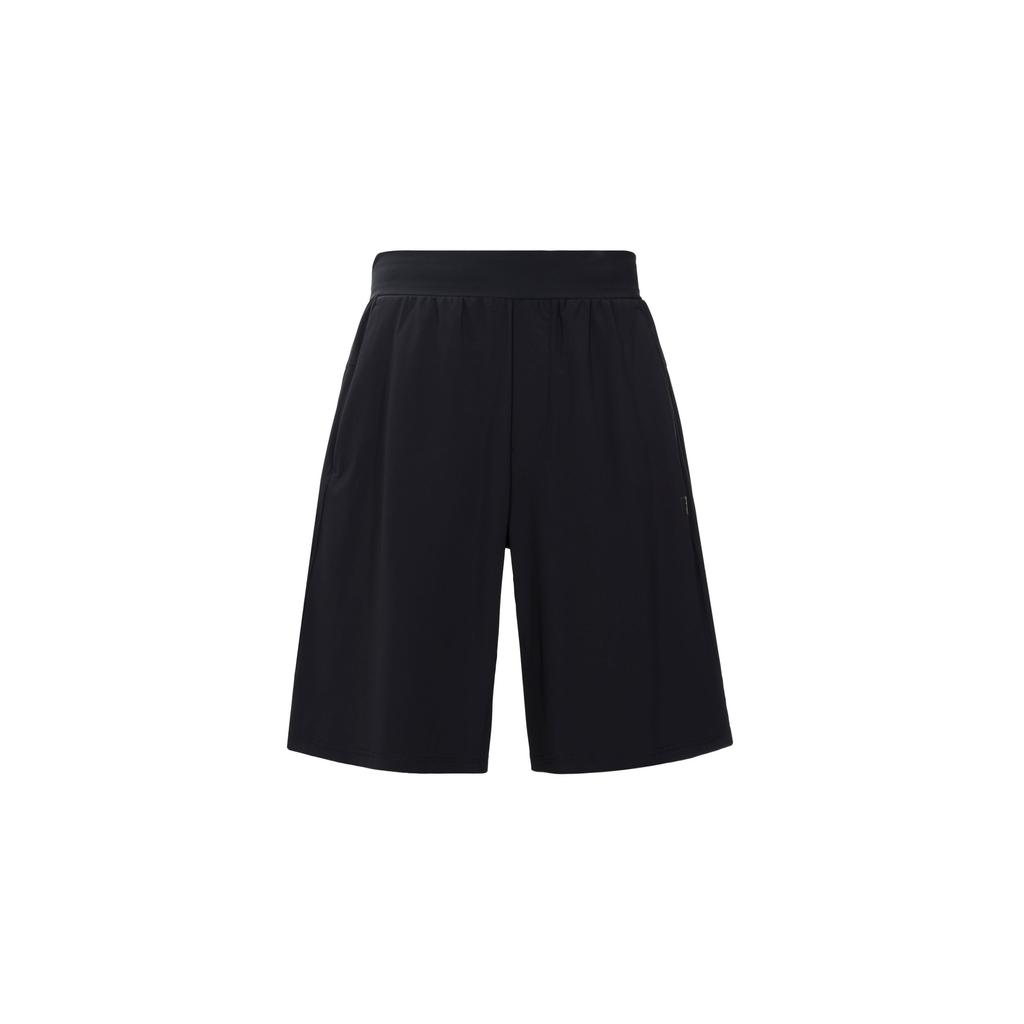 Fila A.P. Series High Elastic Solid Color Knitted Casual Shorts Men Shorts Black A11M331610A-BK