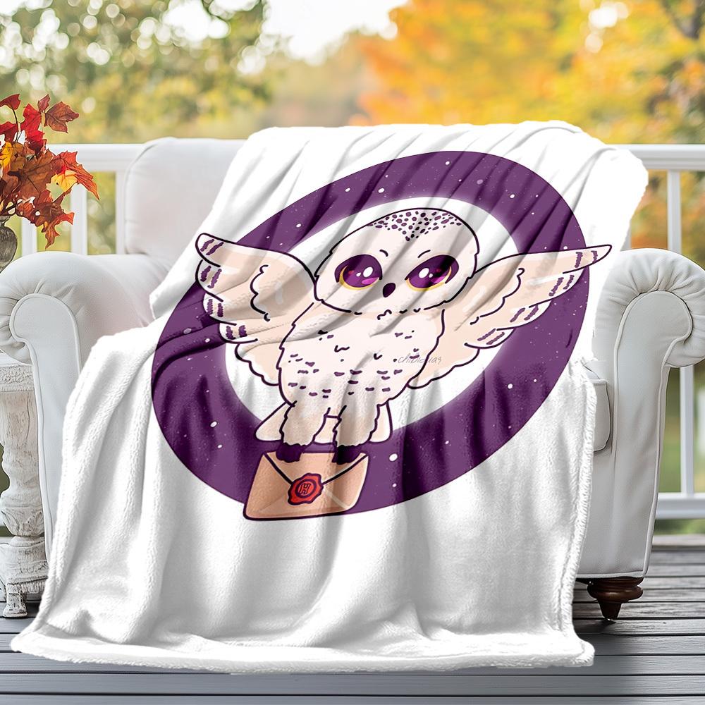 1 шт. Сова Конверт Ночь На Открытом Воздухе Фланелевое Пледовое Одеяло Все Сезоны Мягкое Тепло, Домашний Декор 1031185
