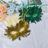 Half Face Feather Mask Comfortable Wear Masquerade Mask Performance Mask  Photography Prop