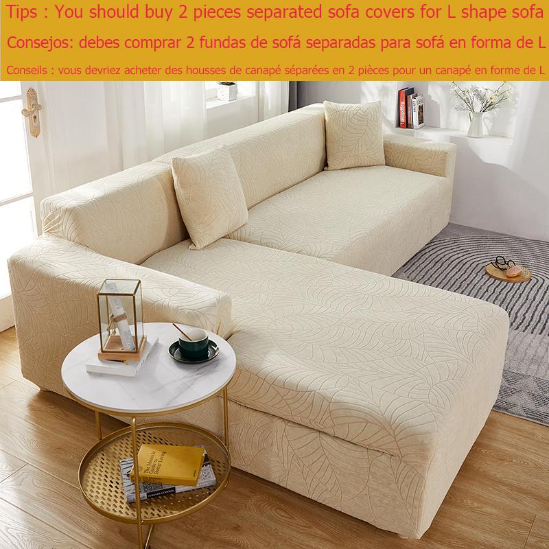 Водоотталкивающий L-образный угловой чехол для дивана, рельефные жаккардовые эластичные чехлы для диванов для гостиной, шезлонг, чехол на 1/2/3/4 места