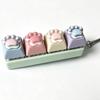 Colorful Design Cat Claws Keychain Silicone Soft Keycap Keychain Cat Paw Keychain  Backpack Pendant