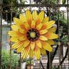 New 3D One Flower Wall Hanging Metal Daisy Wall Decoration Art Courtyard Gate Iron Gate Pendant Fence Decoration Garden Flowers